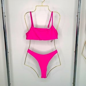 Shein bright pink bikini